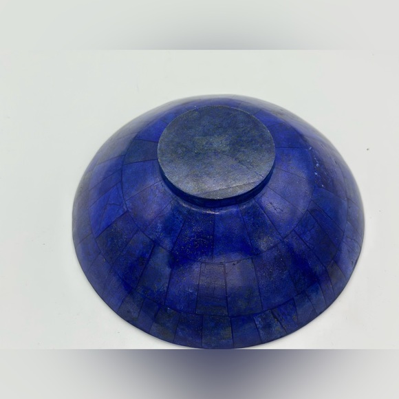 Lapis Lazuli, 8in Bowls. Natural Geniune Lapis Gemstone Mosaic - Picture 6 of 13